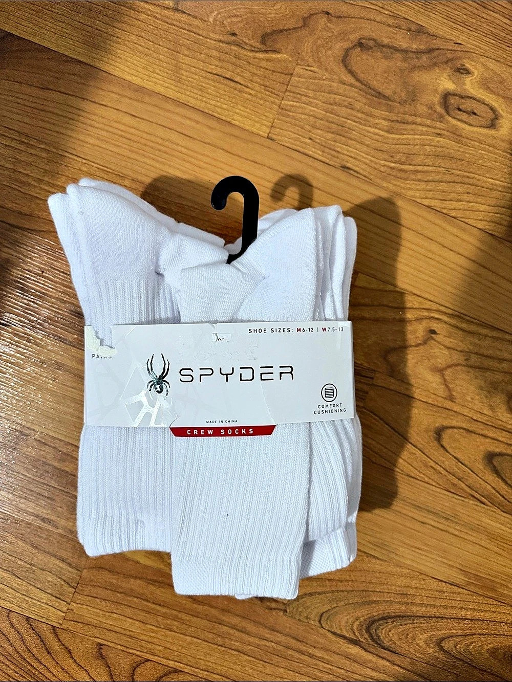 Spyder White Crew Socks Pack
